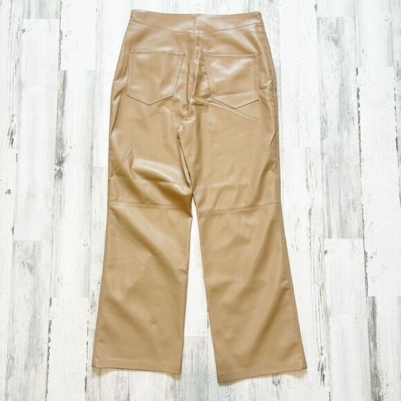 NANUSHKA Sora Vegan Leather Straight-leg Trousers in Camel Size M - Picture 9 of 9